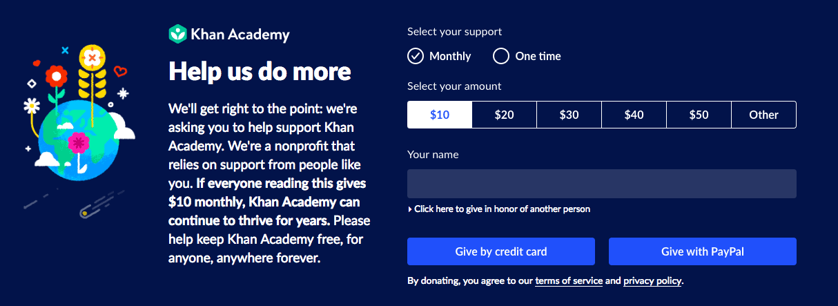 real time cta examples for nonprofits